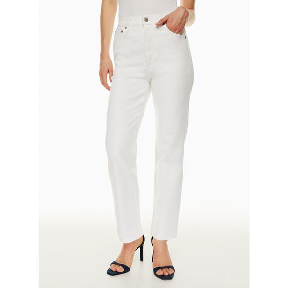 Aritzia Women's White Denim Forum The Arlo Hi-rise Straight Jeans Size 28 - Picture 6 of 12